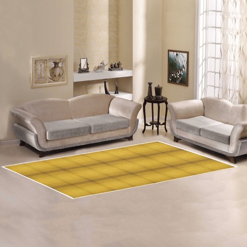 yellow squares Area Rug 9'6''x3'3''