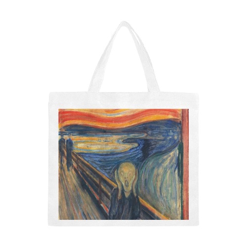 Edvard Munch-The scream Canvas Tote Bag/Large (Model 1702)