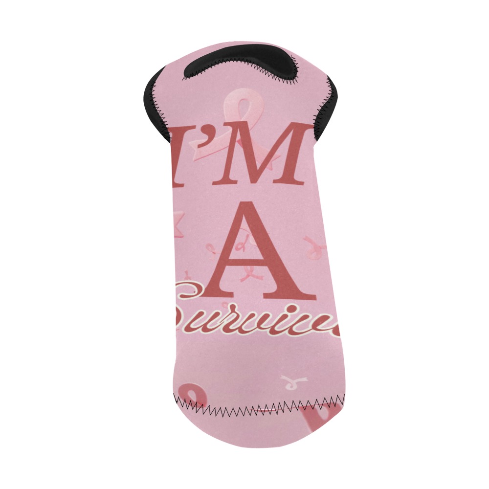 Breast Cancer Awareness Wine Tote Neoprene Wine Bag