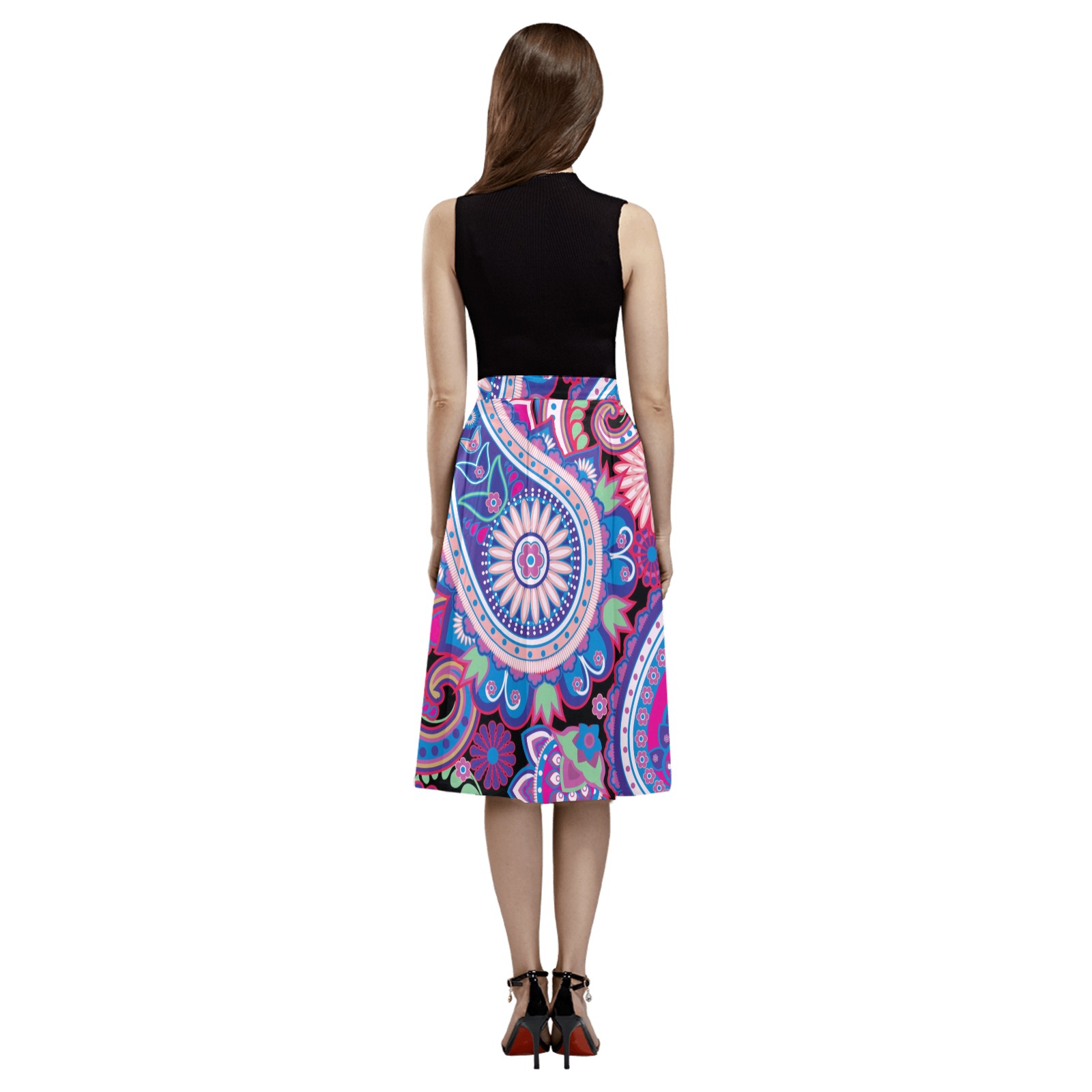 rzza Mnemosyne Women's Crepe Skirt (Model D16)