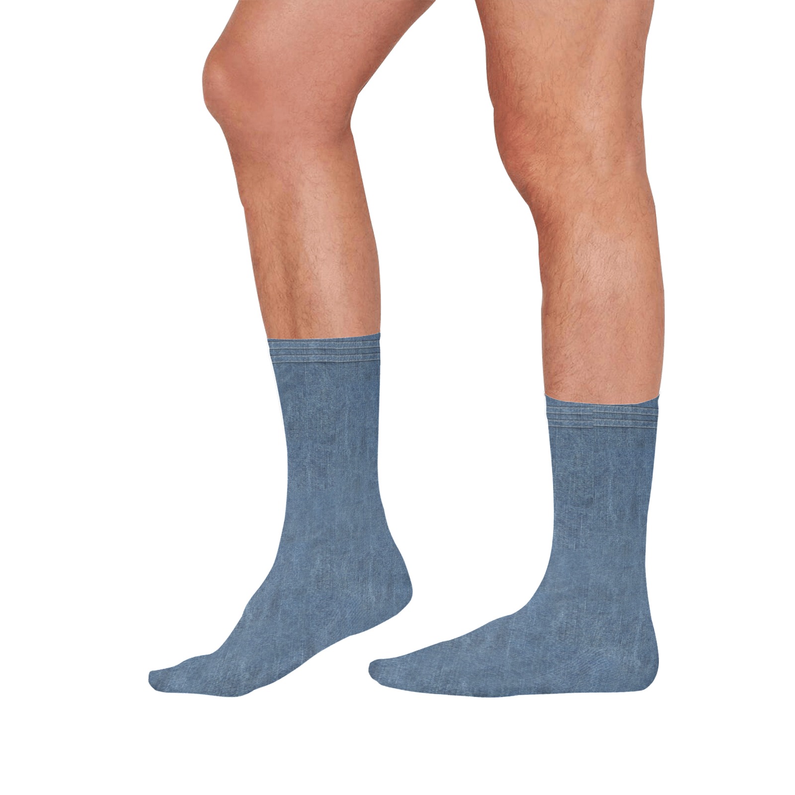 Denim Look All Over Print Socks for Men