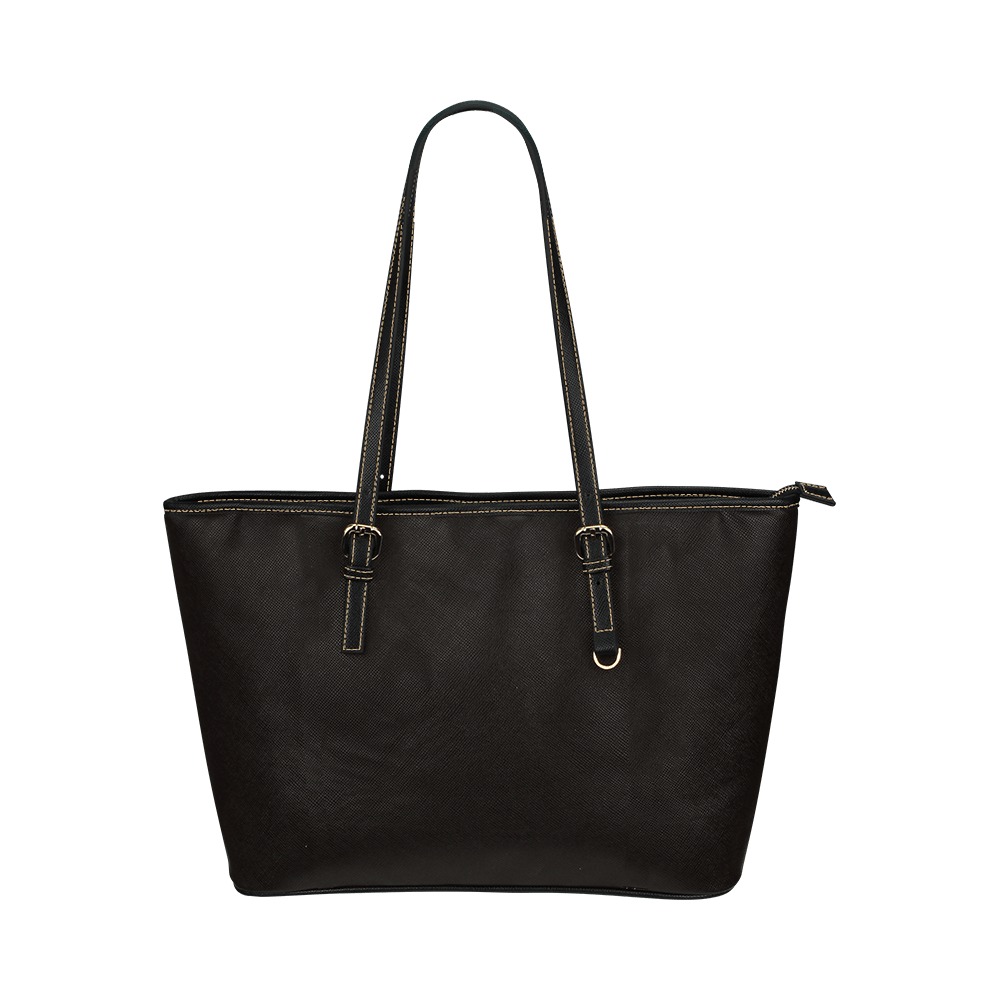Black Leather Tote Bag/Small (Model 1651)