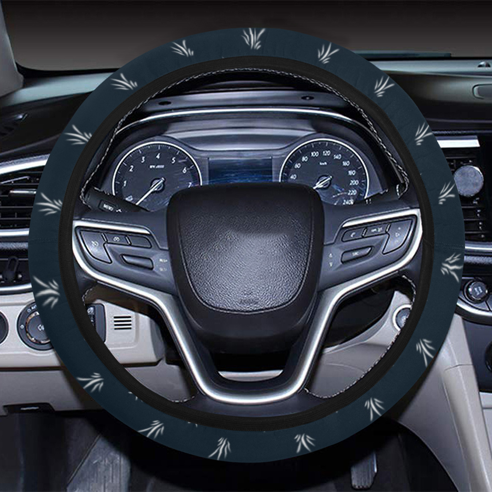 Leaves Minimal Steering Wheel Cover with Elastic Edge