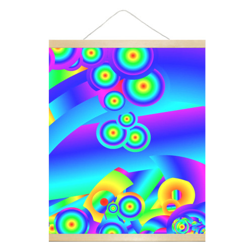 Abstract Ocean waves Hanging Poster 16"x20"