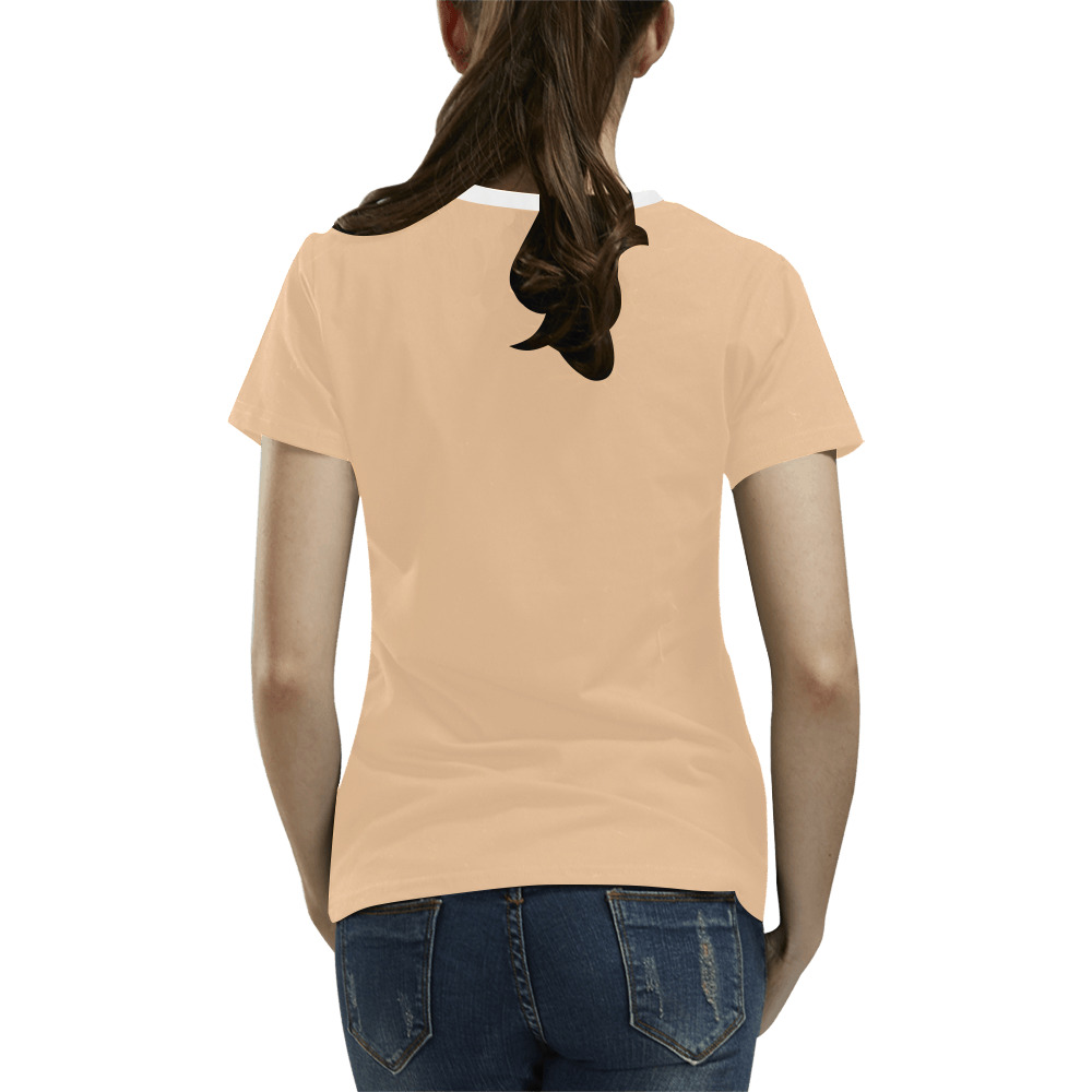 CREAM All Over Print T-Shirt for Women (USA Size) (Model T40)
