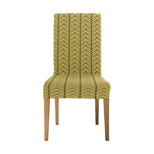 chevrons dores Removable Dining Chair Cover