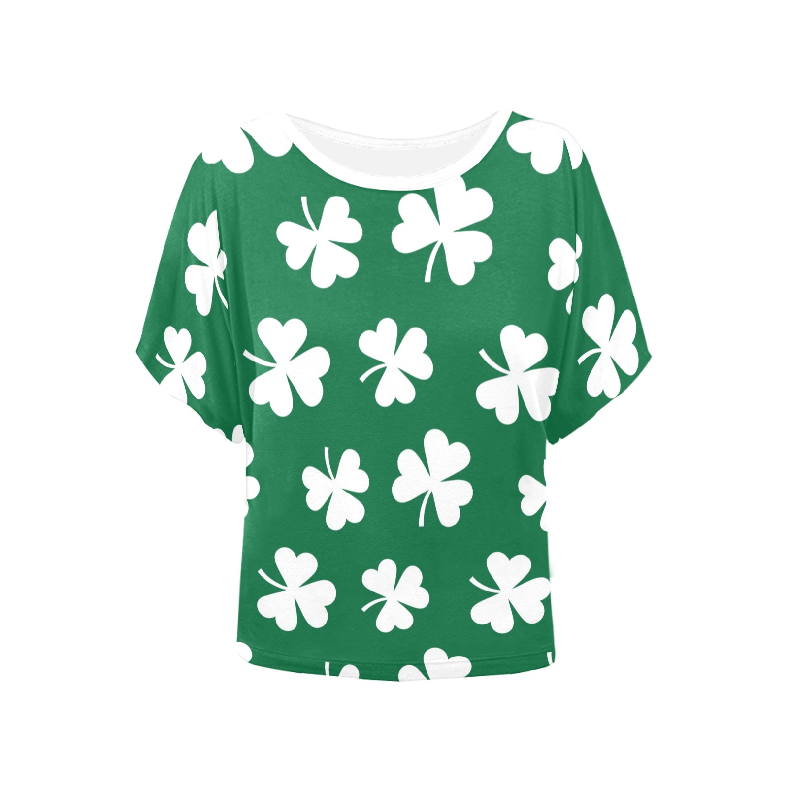 St. Patrick's Day Women's Batwing-Sleeved Blouse T shirt (Model T44)