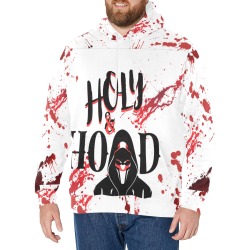 HOLY & HOOD - MEN Men's Fleece Hoodie w/ White Lining Hood (Model H55)