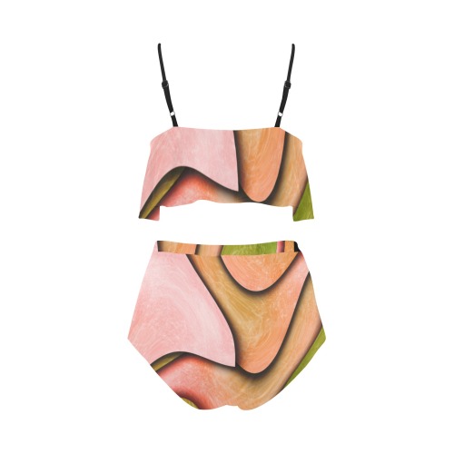 wonderland High Waisted Ruffle Bikini Set (Model S13)