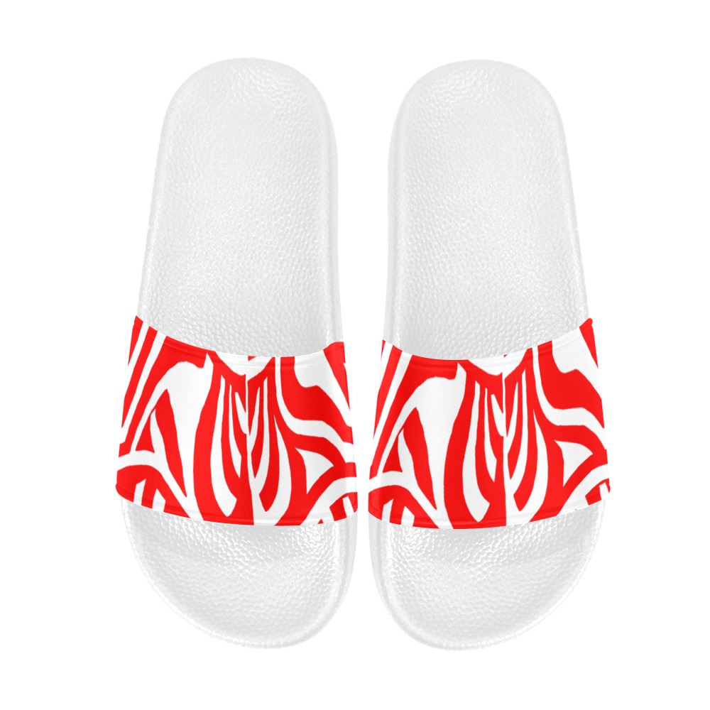 aaa red w Women's Slide Sandals (Model 057)