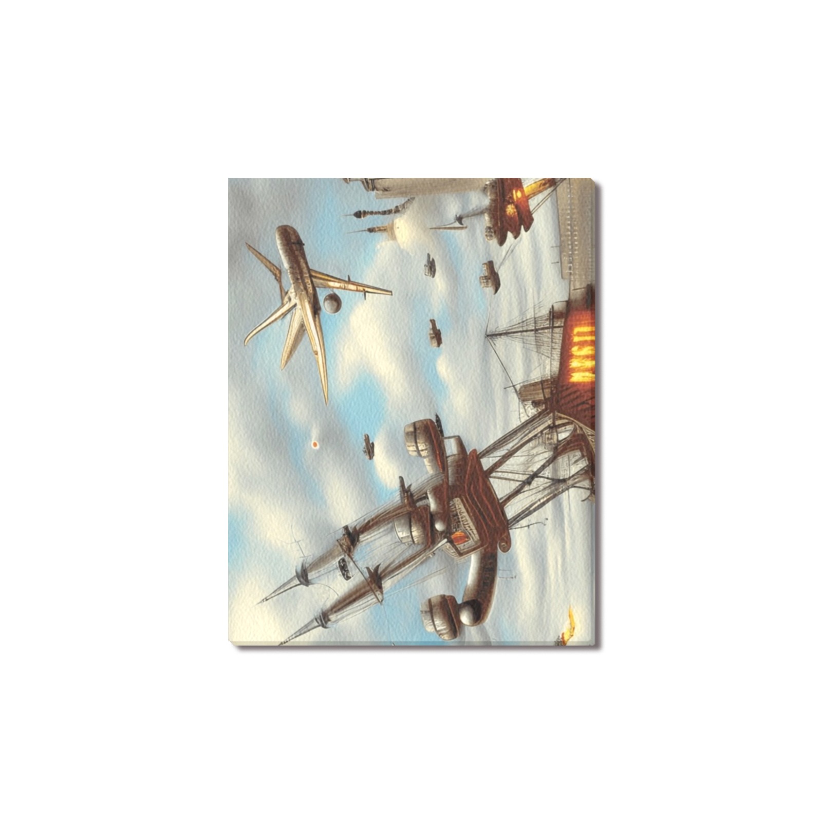 BATTLE OVER LONDON 2 Upgraded Canvas Print 14"x11"