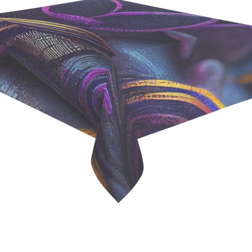 violet heart Cotton Linen Tablecloth 60"x 84"