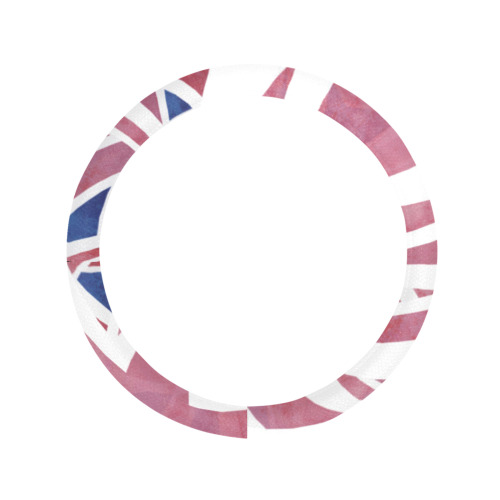 Abstract Union Jack British Flag Collage Steering Wheel Cover with Anti-Slip Insert