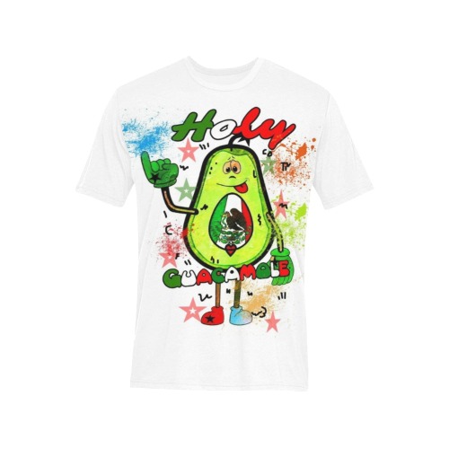 Holy Guacamole by Nico Bielow Men's All Over Print T-Shirt (Solid Color Neck) (Model T63)