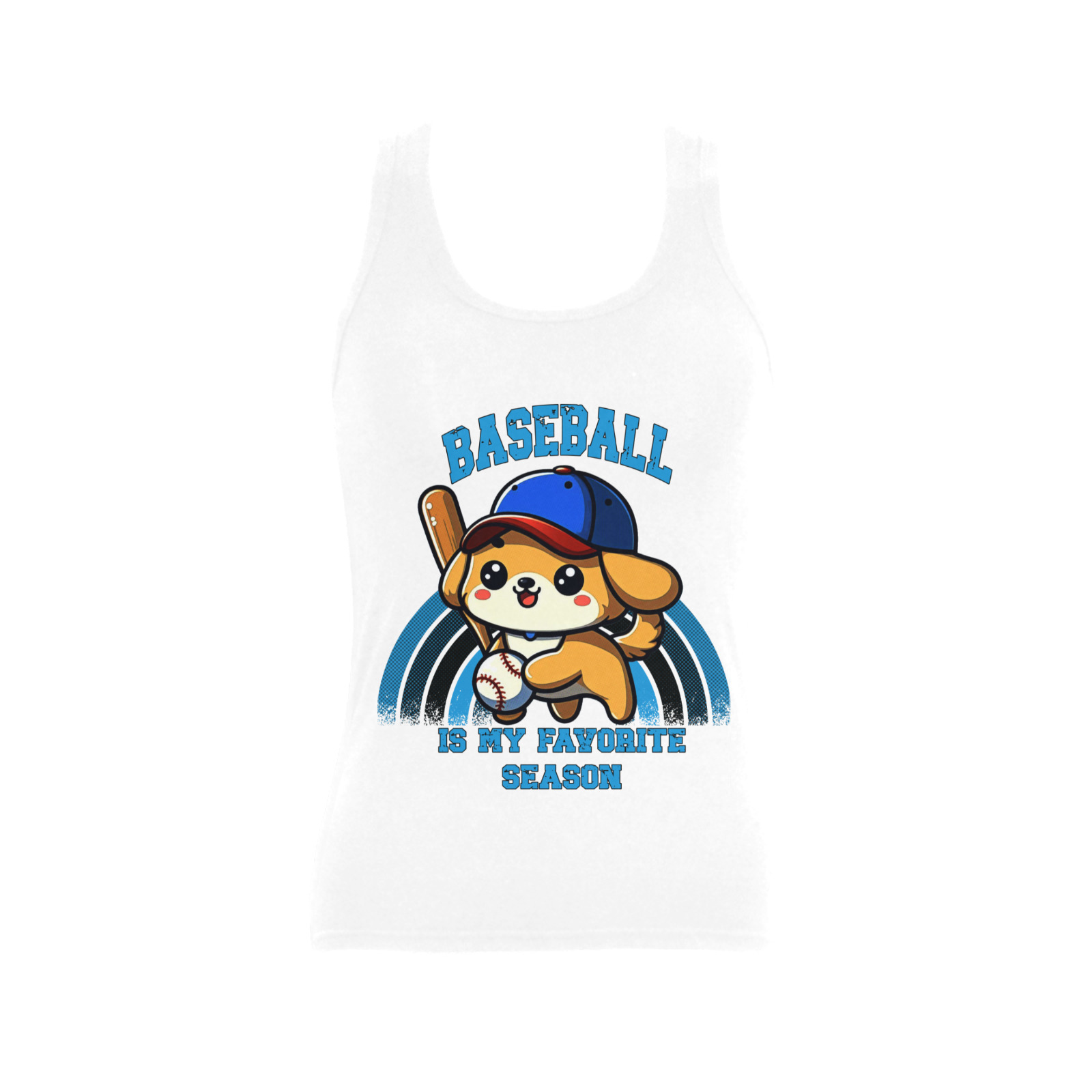 Baseball Is My Favorite Season Women's Shoulder-Free Tank Top (Model T35)