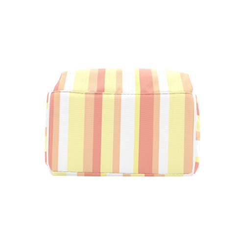 pink-and-yellow Multi-Function Diaper Backpack/Diaper Bag (Model 1688)