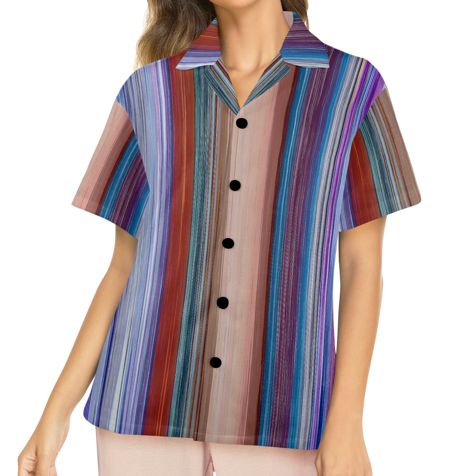 Altered Colours 1537 Women's V-Neck Short Pajama Top