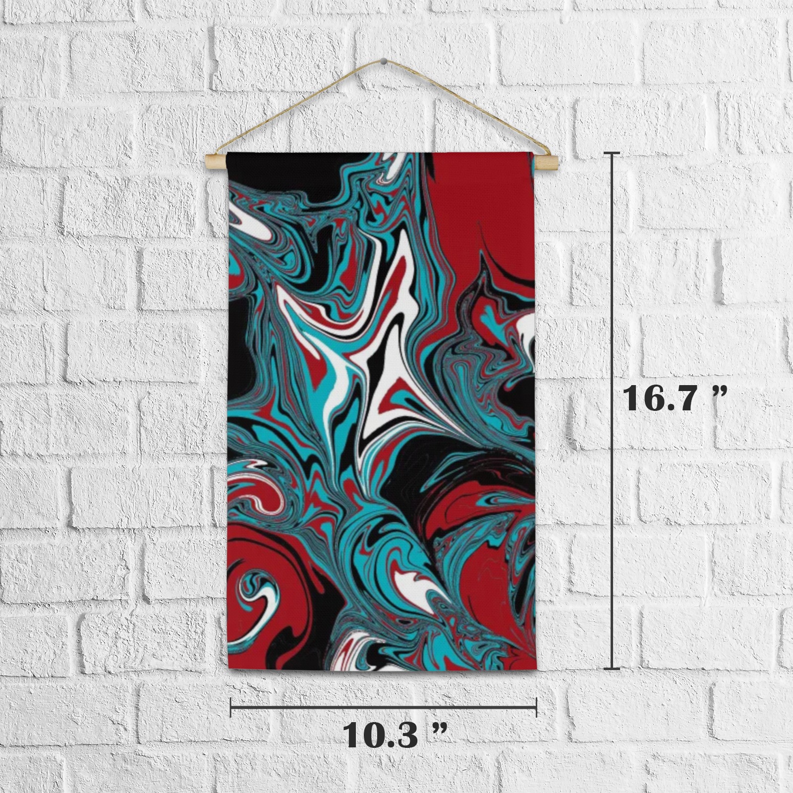 Dark Wave of Colors Linen Hanging Poster (without Fringe)