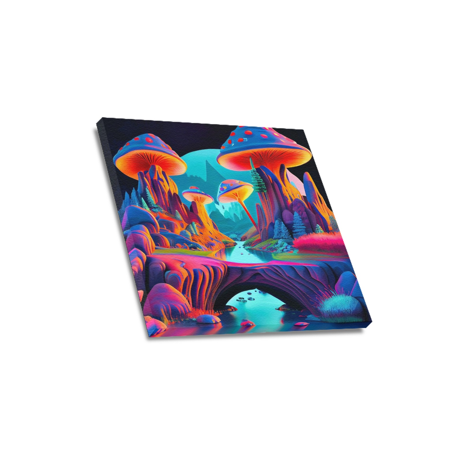 psychedelic landscape 13 Upgraded Canvas Print 16"x16"
