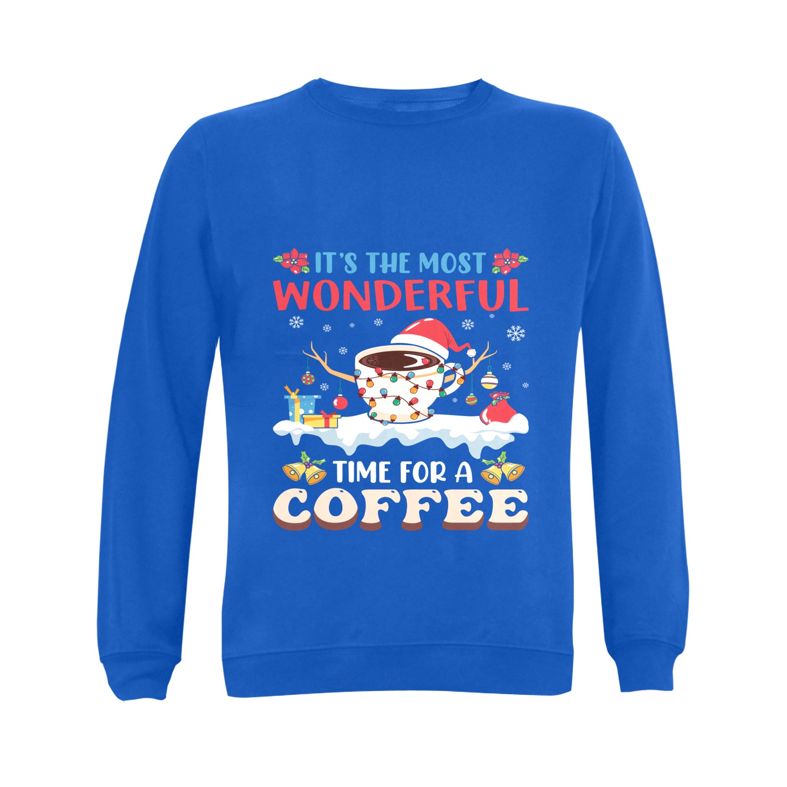 It's The Most Wonderful Time For Coffee (B) Gildan Crewneck Sweatshirt(NEW) (Model H01)