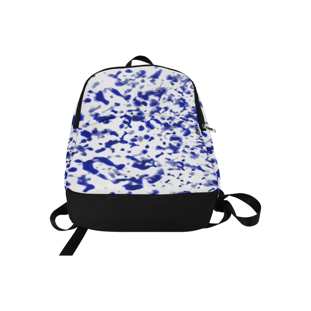 Paint Spatter Blue Fabric Backpack for Adult (Model 1659)