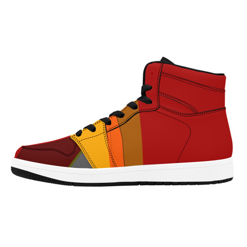 Colorful Abstract 118 Men's High Top Sneakers (Model 20042)
