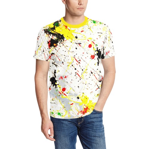 Yellow & Black Paint Splatter