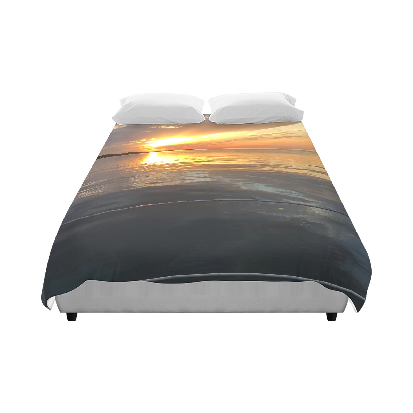 Pier Sunset Collection Duvet Cover 86"x70" ( All-over-print)