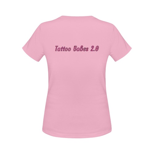 TATTOO BABES 2.0sm - Pink #1 F&B (Pink) Ladies Women's Classic T-Shirt (Model T17）