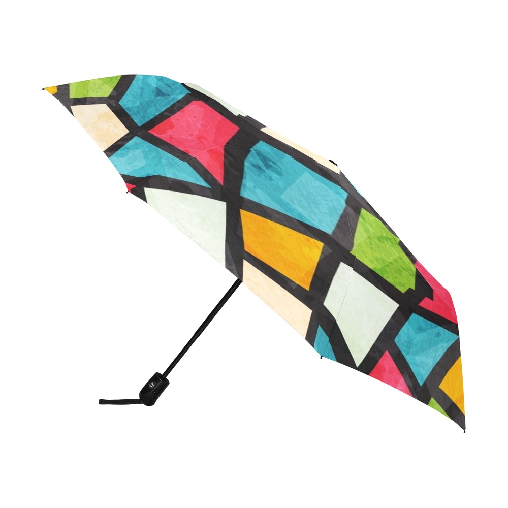 Retro Abstract  Umbrella Anti-UV Auto-Foldable Umbrella (U09)