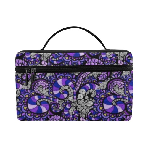 Purple Pulse Cosmetic Bag/Large (Model 1658)