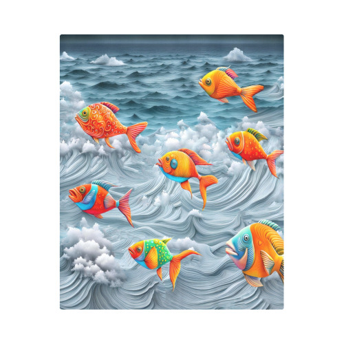 Ocean Life Duvet Cover 86"x70" ( All-over-print)
