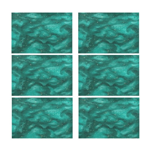 Abstract teal Placemat 12’’ x 18’’ (Set of 6)