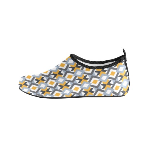 Retro Angles Abstract Geometric Pattern Kids' Slip-On Water Shoes (Model 056)