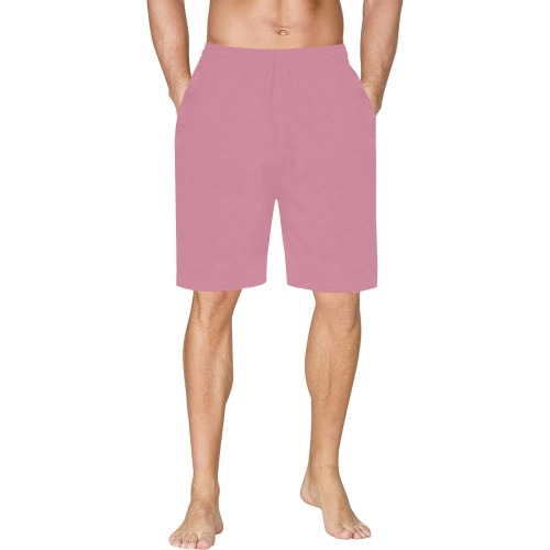 pink All Over Print Basketball Shorts with Pocket