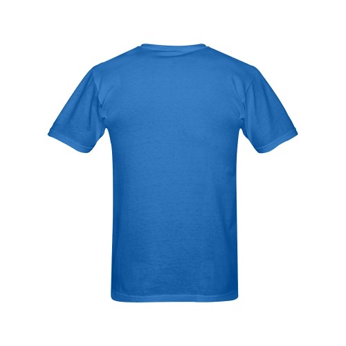 X Face DW Lght Bluee Tee Men's T-Shirt in USA Size (Front Printing Only)