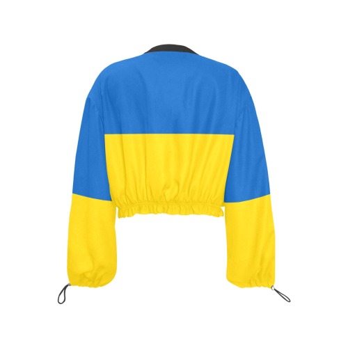 UKRAINE Cropped Chiffon Jacket for Women (Model H30)