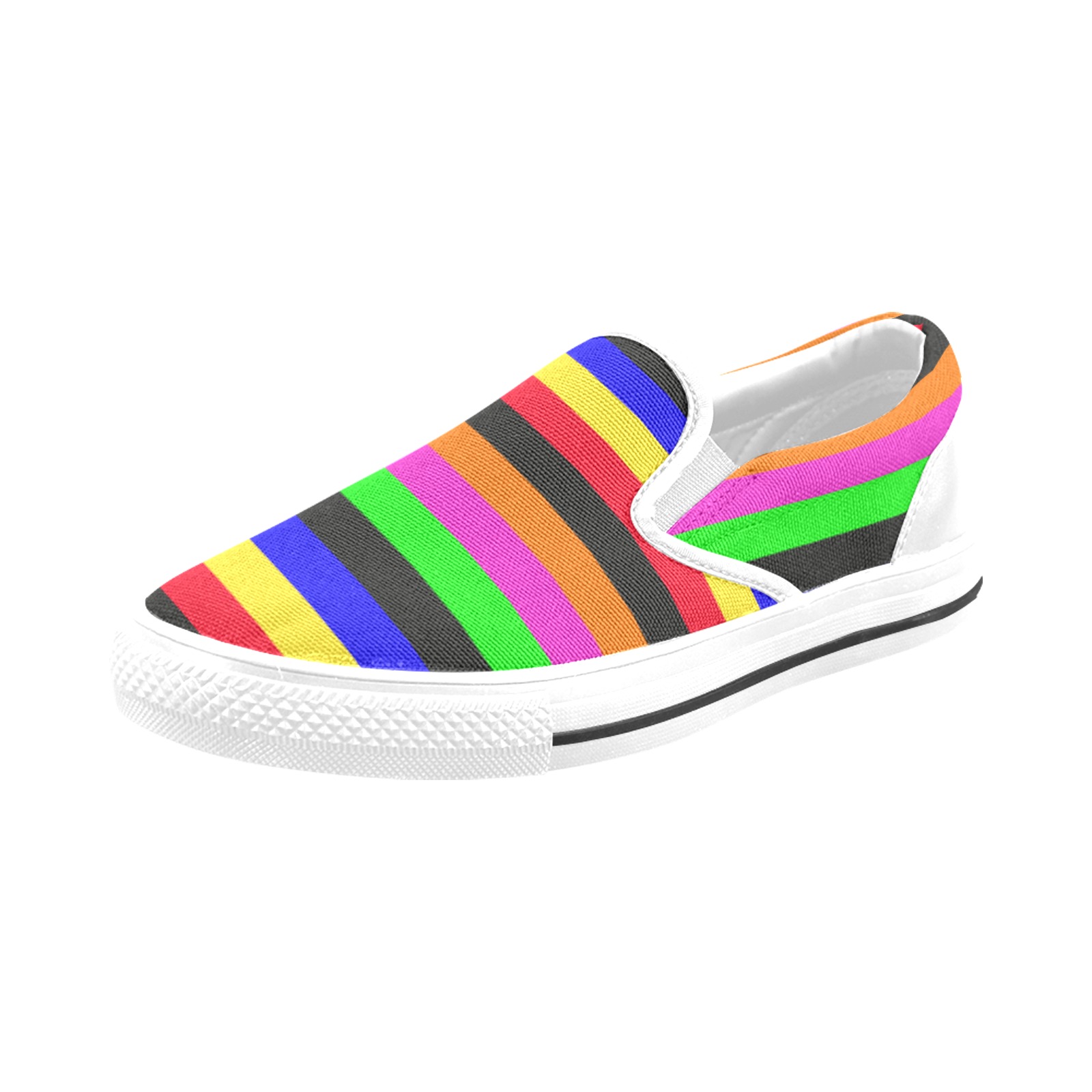 multicolour w Slip-on Canvas Shoes for Kid (Model 019)
