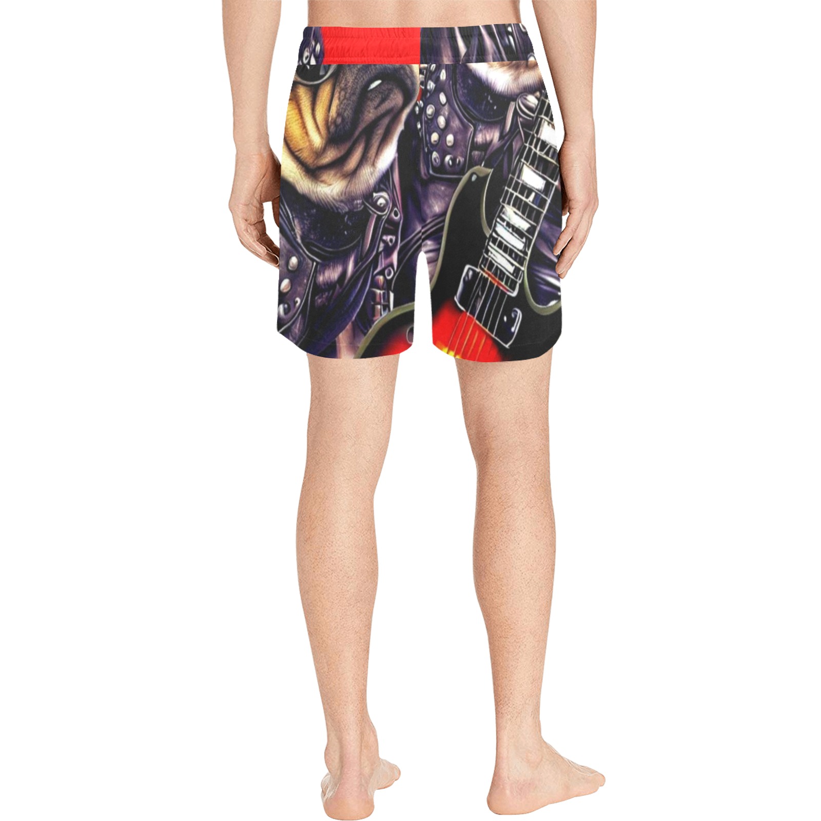 HEAVY ROCK PUG 3 Men's Mid-Length Swim Shorts (Model L39)