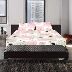 Secret Garden With Harlequin and Crow Patch Artwork 3-Piece Bedding Set