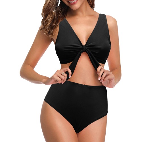 Black Chest Bowknot Bikini Swimsuit (Model S33)