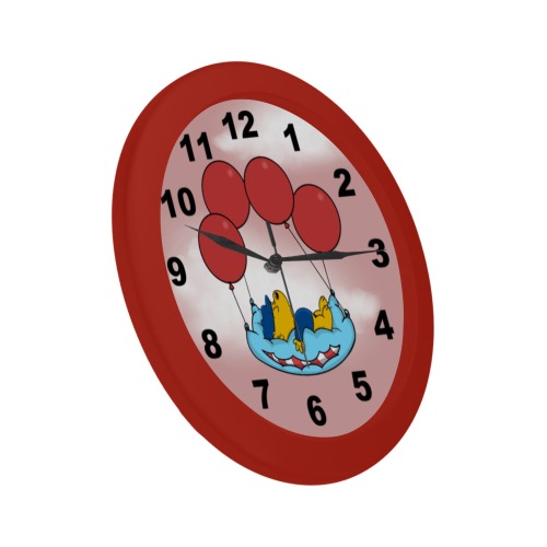 Ferald's Pillow Balloons Circular Plastic Wall clock