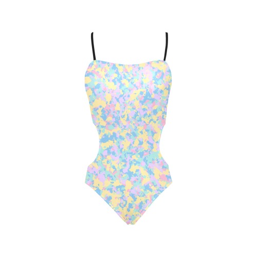 Untitled4 Spaghetti Strap Cut Out Sides Swimsuit (Model S28)