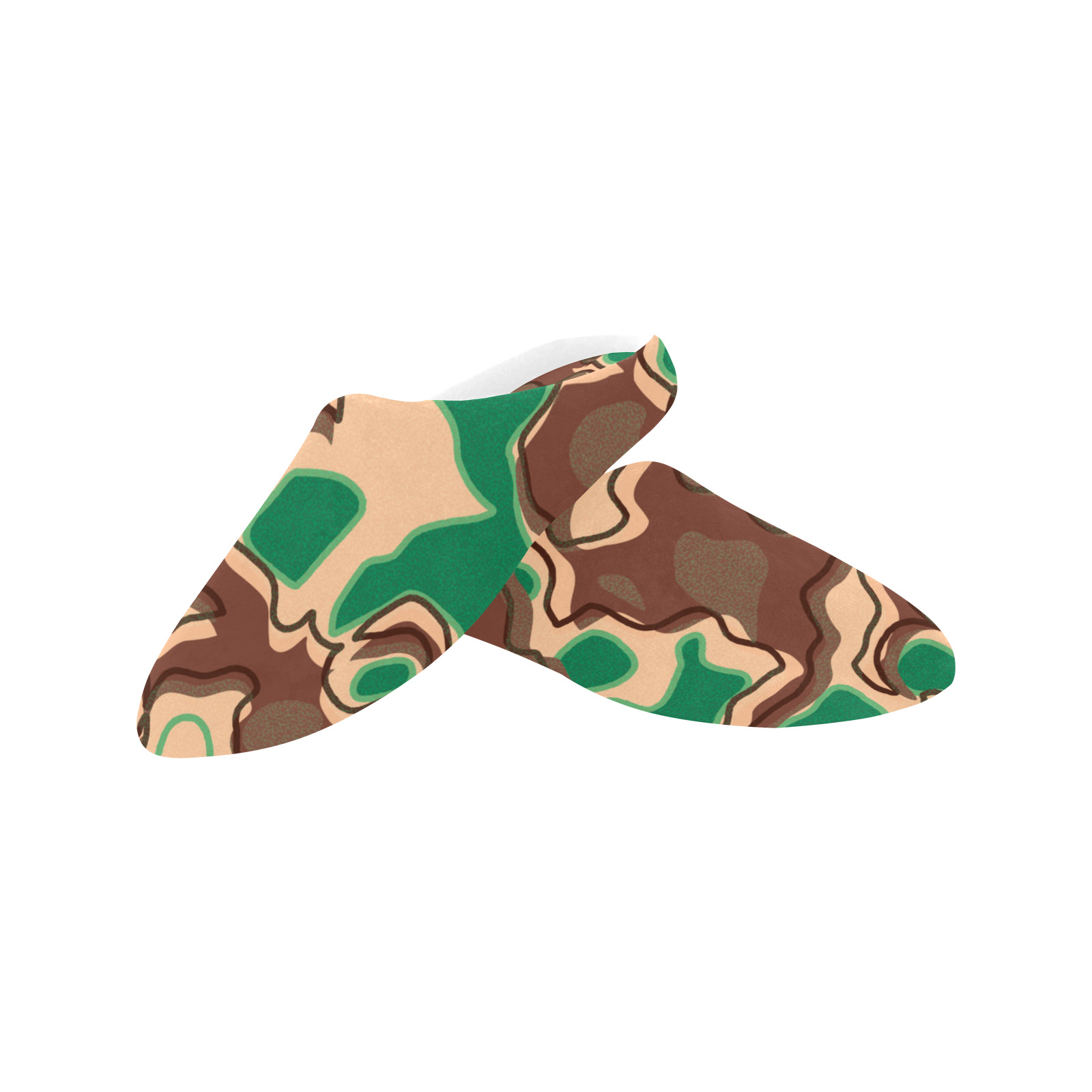 Modern Fashion Military Sand Desert Camouflage Women's Non-Slip Cotton Slippers (Model 0602)