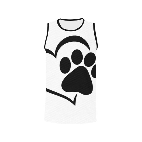Puppy Paws White by Fetishworld All Over Print Basketball Jersey