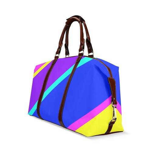 Bright Neon Colors Diagonal Classic Travel Bag (Model 1643) Remake
