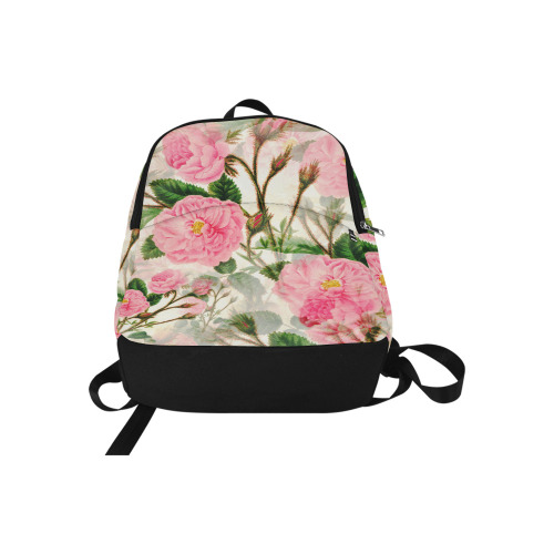 Vintage Pink Rose Garden Blossom Fabric Backpack for Adult (Model 1659)