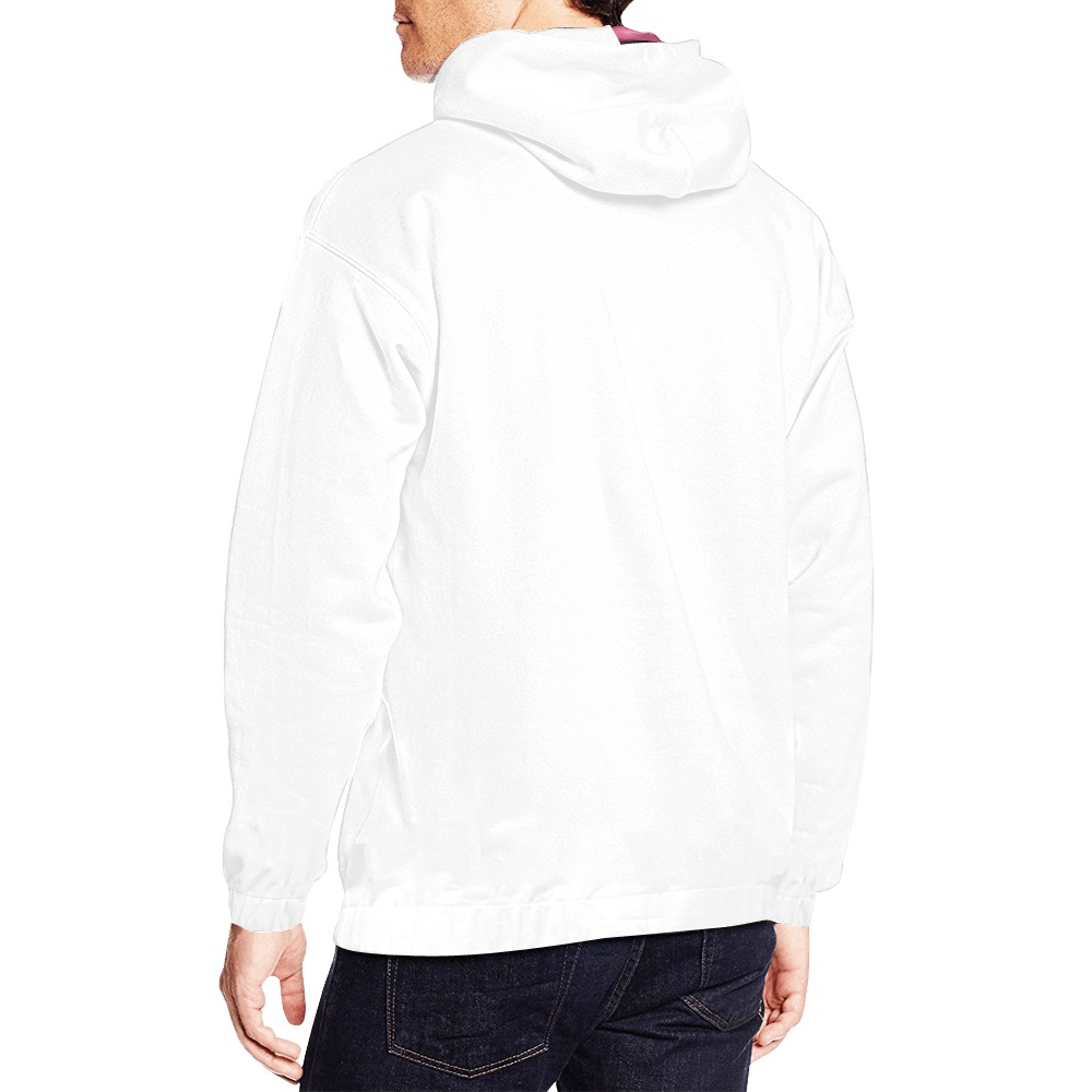 White LettucePlay Hoodie All Over Print Hoodie for Men (USA Size) (Model H13)