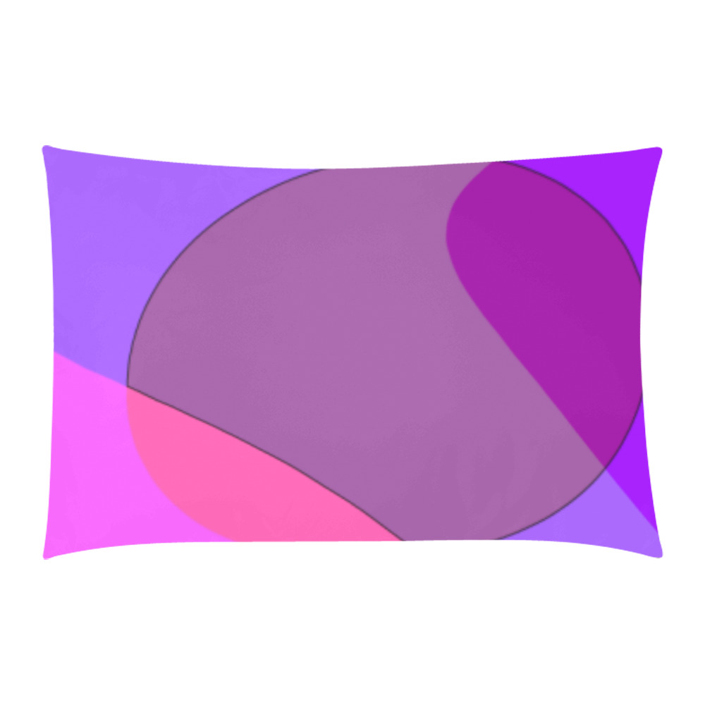 Purple Retro Groovy Abstract 409 3-Piece Bedding Set