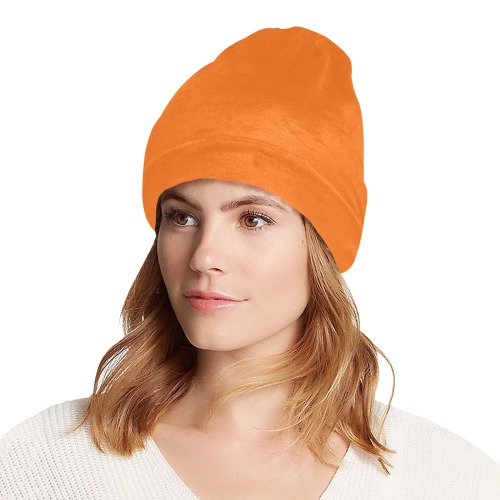 color pumpkin All Over Print Beanie for Adults